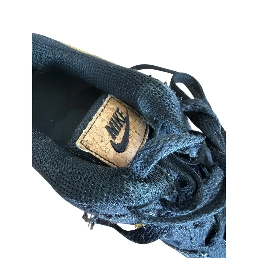 Nike Court Borough Low 2 Black Canvas Cork Swoosh Sneakers DC7949-001 Youth 5Y